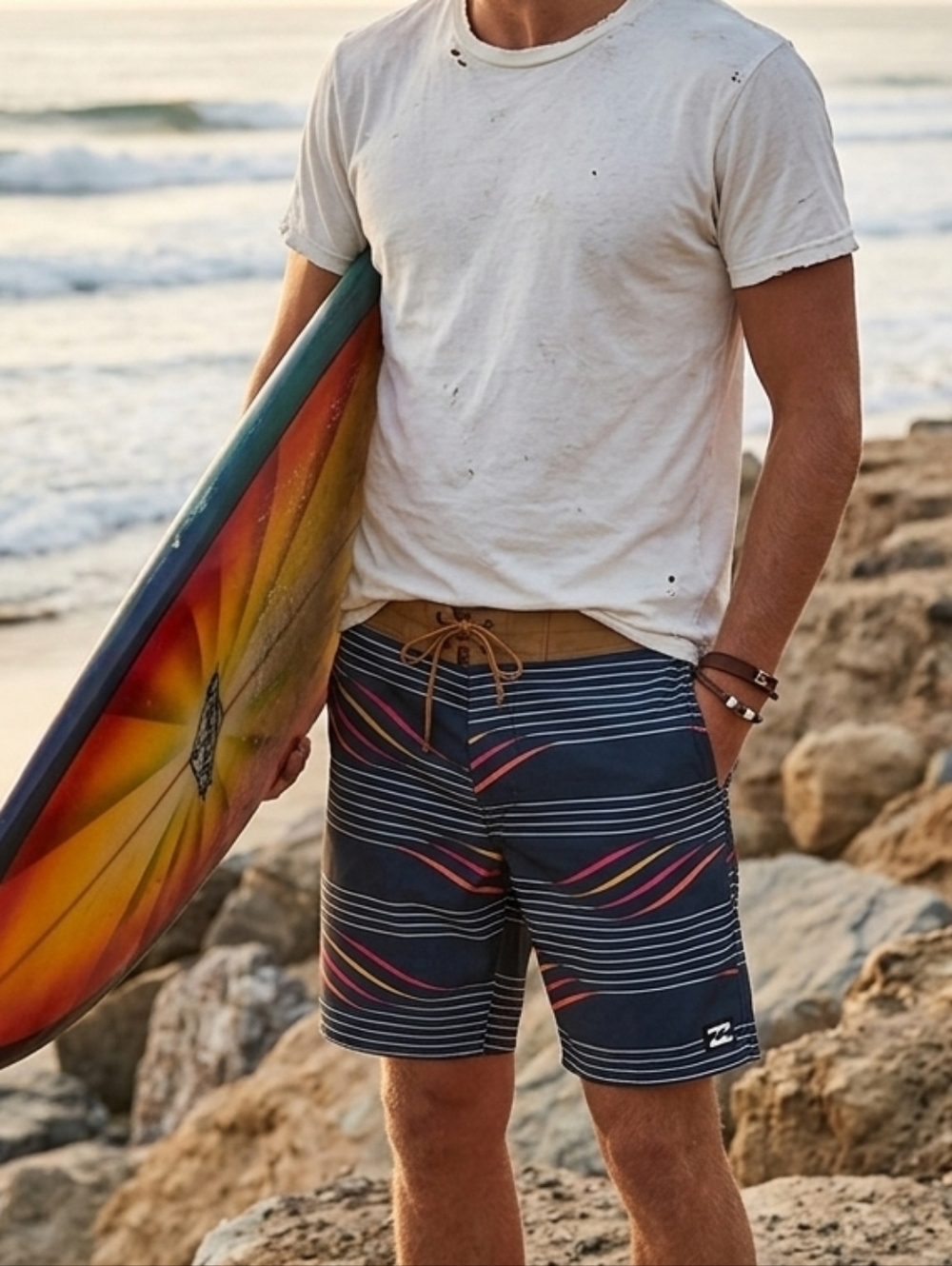 🌊 Billabong Platinum X Sundays Swim Trunks – Size 30 – Good Pre-Owned Condition